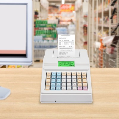 Electronic Cash Register, 40 Keys Raised Keyboard, ECRs Complete POS Cash System