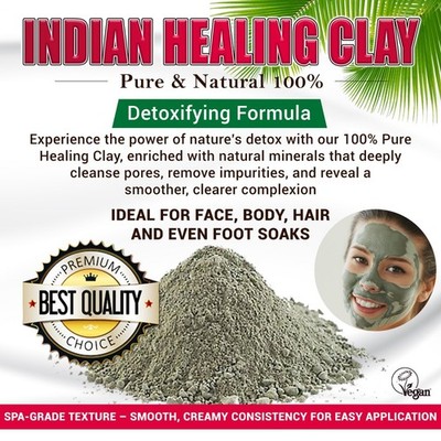 Indian Aztec Healing Clay WORLD'S BEST–Deep Pore Cleansing Facial & Body Mask UK