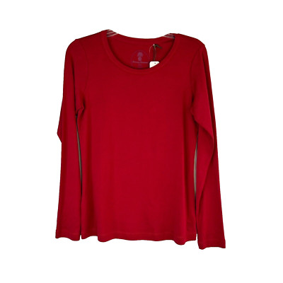Tommy Bahama Women's Red Crew Neck Pullover Long Sleeve T-Shirt Medium NWT
