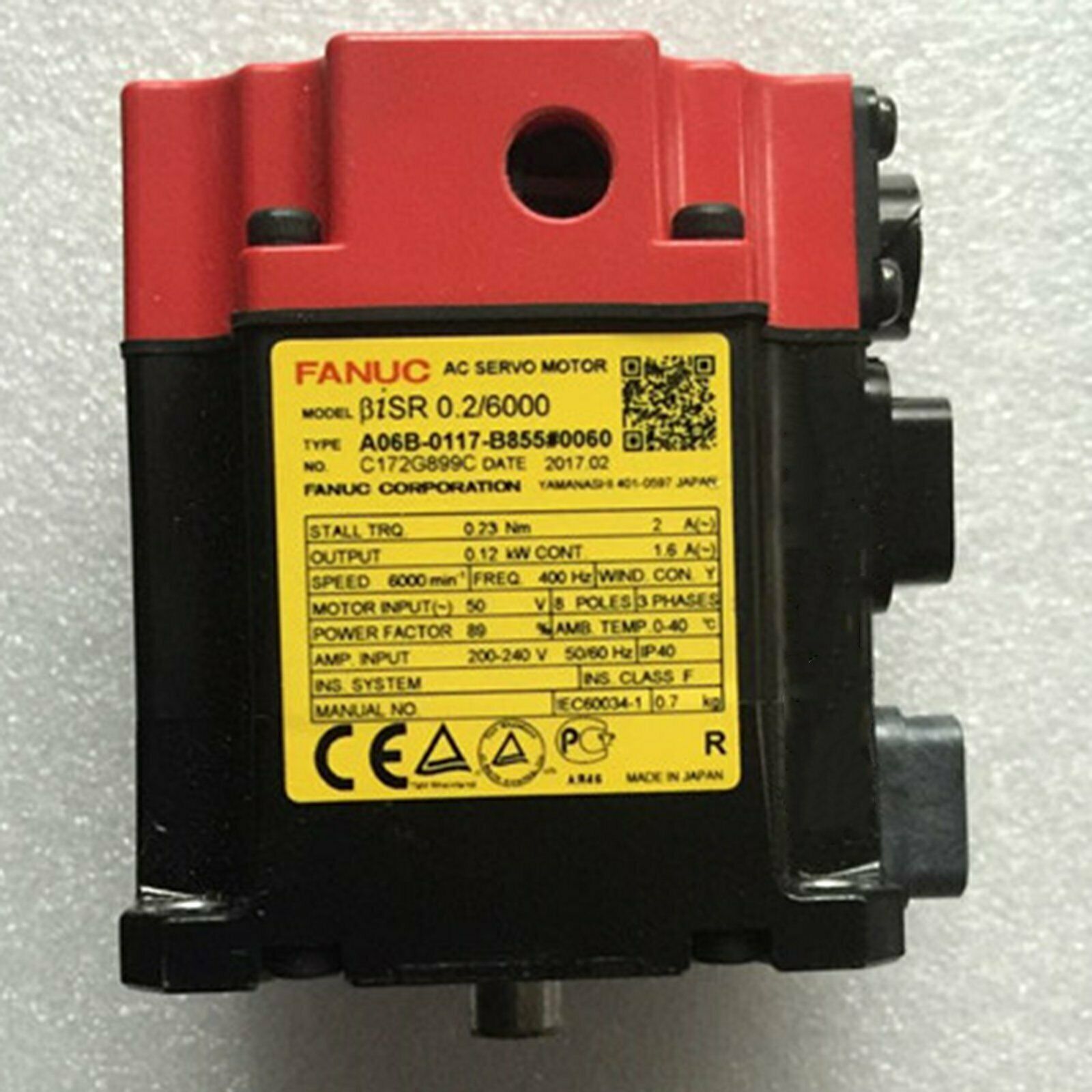 Used A06B-0117-B855#0060 For Fanuc Servo Motor Free Shipping