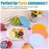 LUVCOSY 4 Cup Silicone Replacement Lids Storage Cover for Pyrex 7201-PC Glass Bowls (Container not Included) 4 Pack Microwave, Dishwasher and Freezer Safe