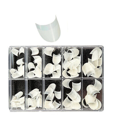 100 Nagelspitzen rund natur in Tipbox. Tips. Künstliche Fingernägel