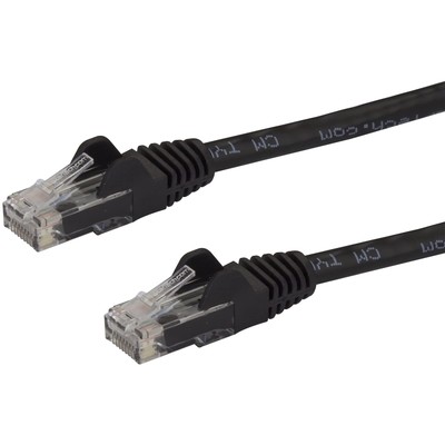 StarTech.com 50cm CAT6 Ethernet Cable - Black CAT 6 Gigabit Ethernet Wire -650MH