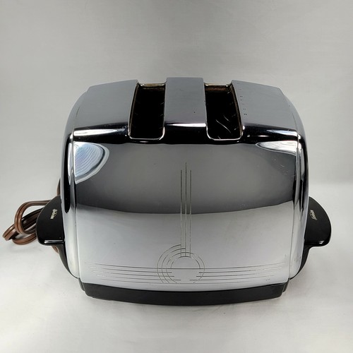 Vintage Sunbeam Toaster T20B Chrome Tested Working Auto Drop Art Deco