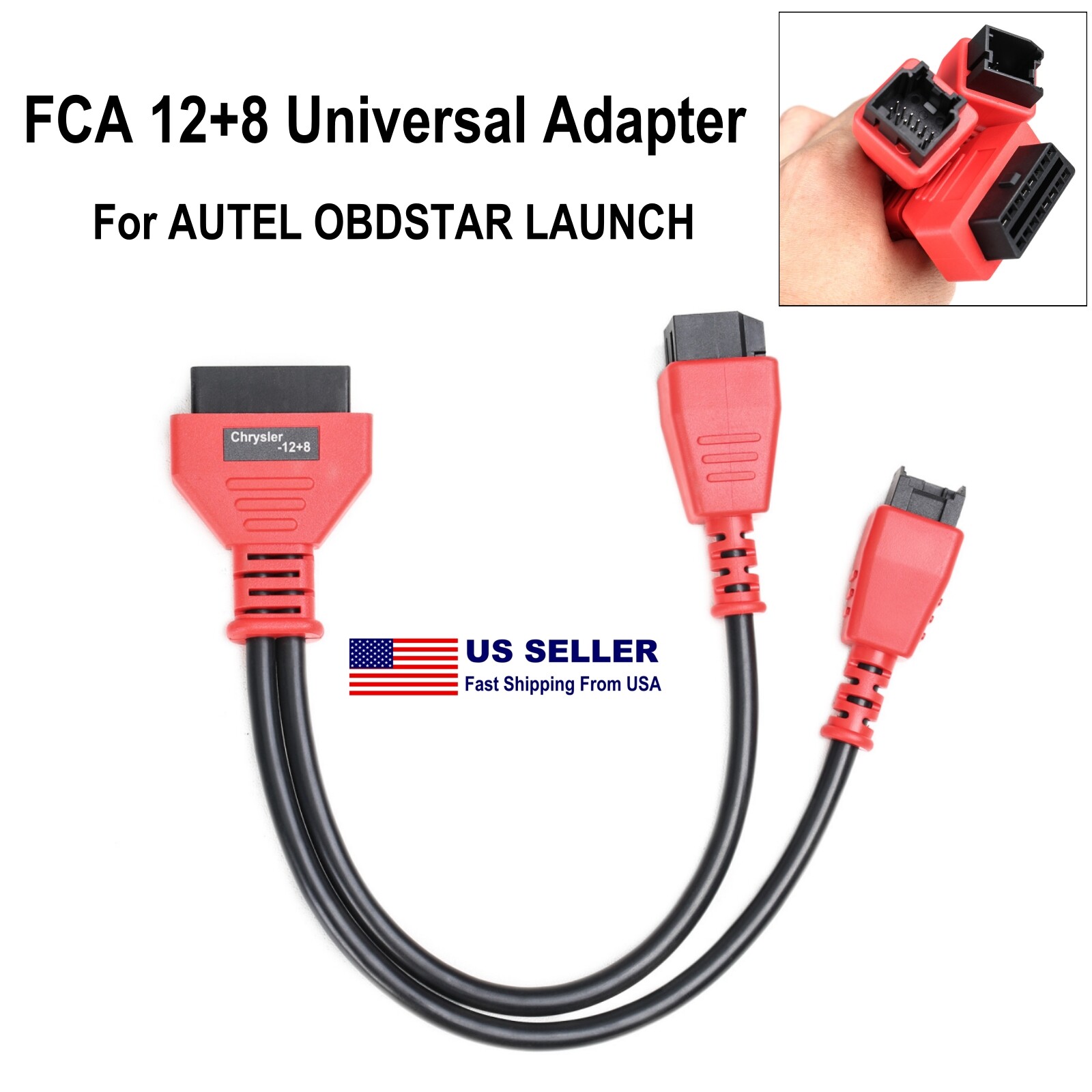 FCA 12+8 Pin OBD2 Connector Cable Adapter Security Gateway