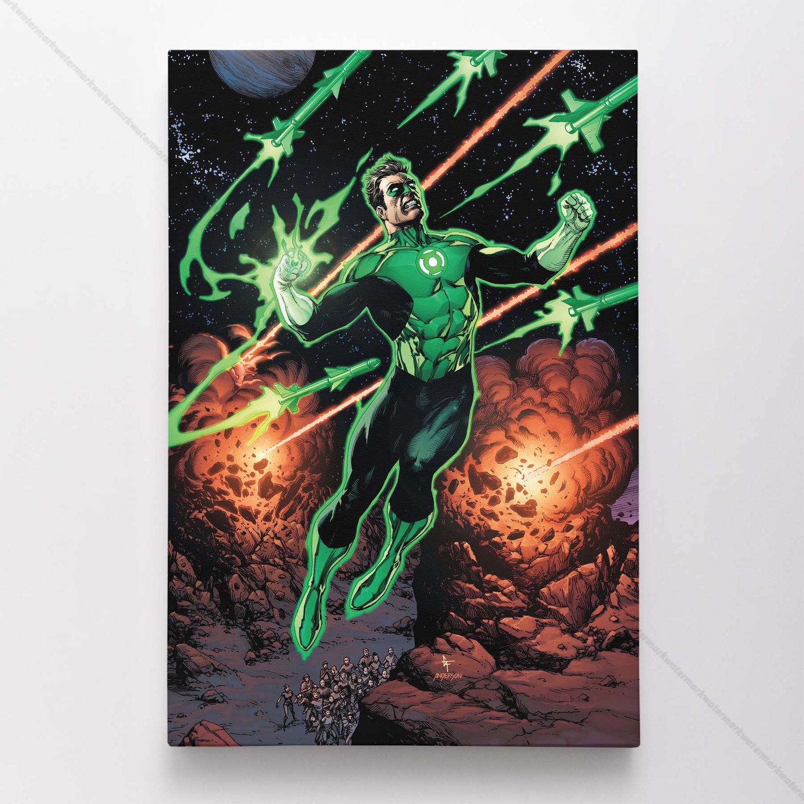 Green Latern Poster Canvas DC Comic Book Cover Art Print #34155