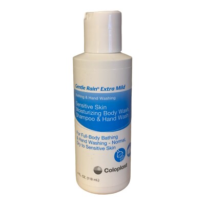 Coloplast Gentle Rain Extra Mild Shampoo Body Wash & Hand Wash, 4 oz