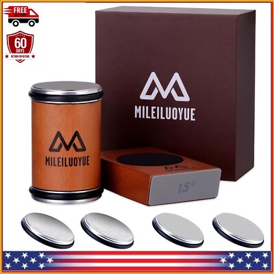 Rolling Knife Sharpener Set Diamond Ceramic Discs Professional Sharpening Kit
