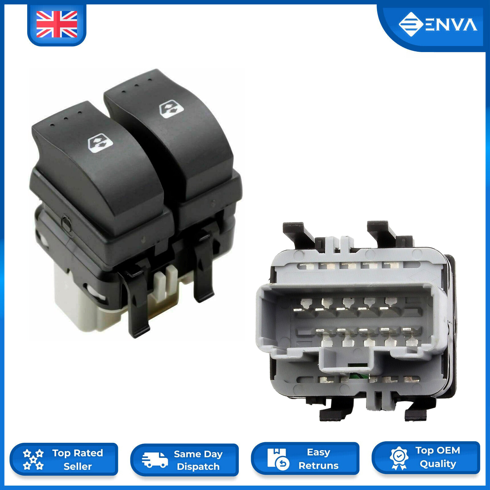 Window Control Switch Driver Side for Renault Megane 2 MK2 Hatchback 8200315042