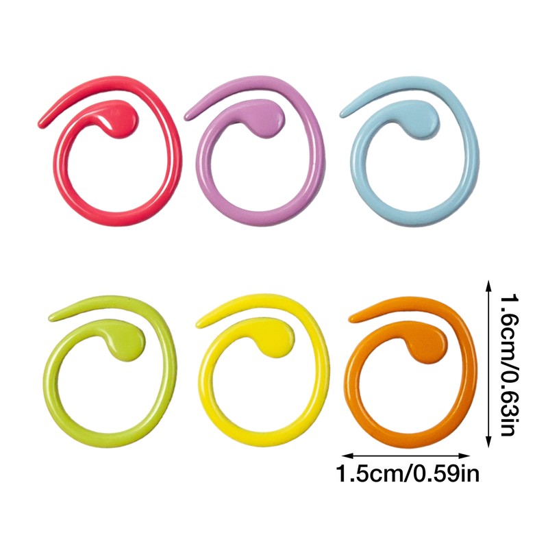 30pcs Colorful Non-snag Knitting Crochet Stitch Markers Clips Knit holders