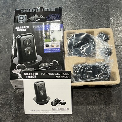 Electronic Key Finder Locator with 2 Key Fobs NEW Sharper Image Portable