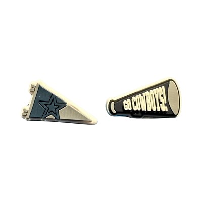Dallas Cowboys NFL Shoe Charms Jibbitz Cowboys Flag And Go Cowboys Bullhorn