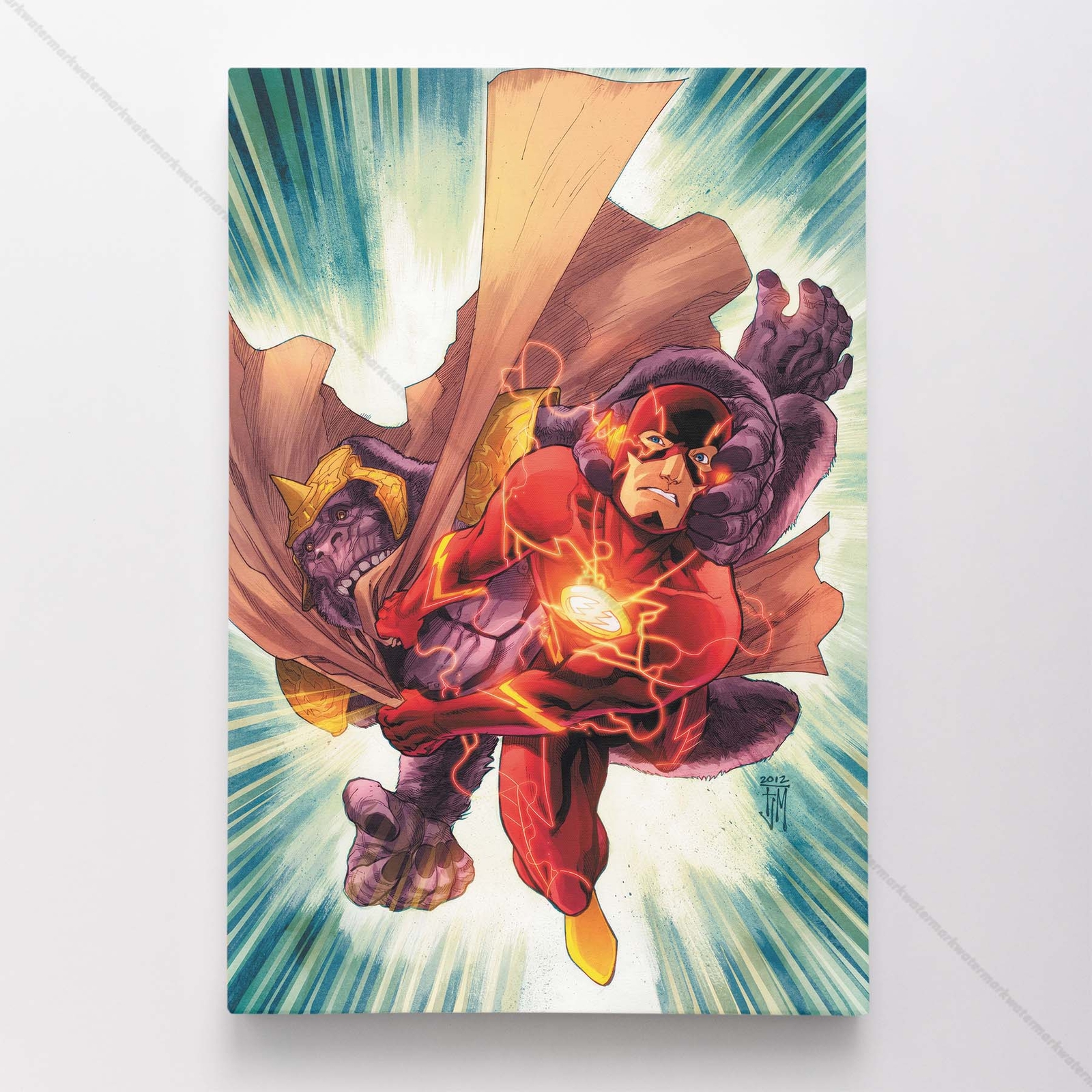 The Flash Poster Canvas DC Justice League Comic Book Cover Art Print #3586