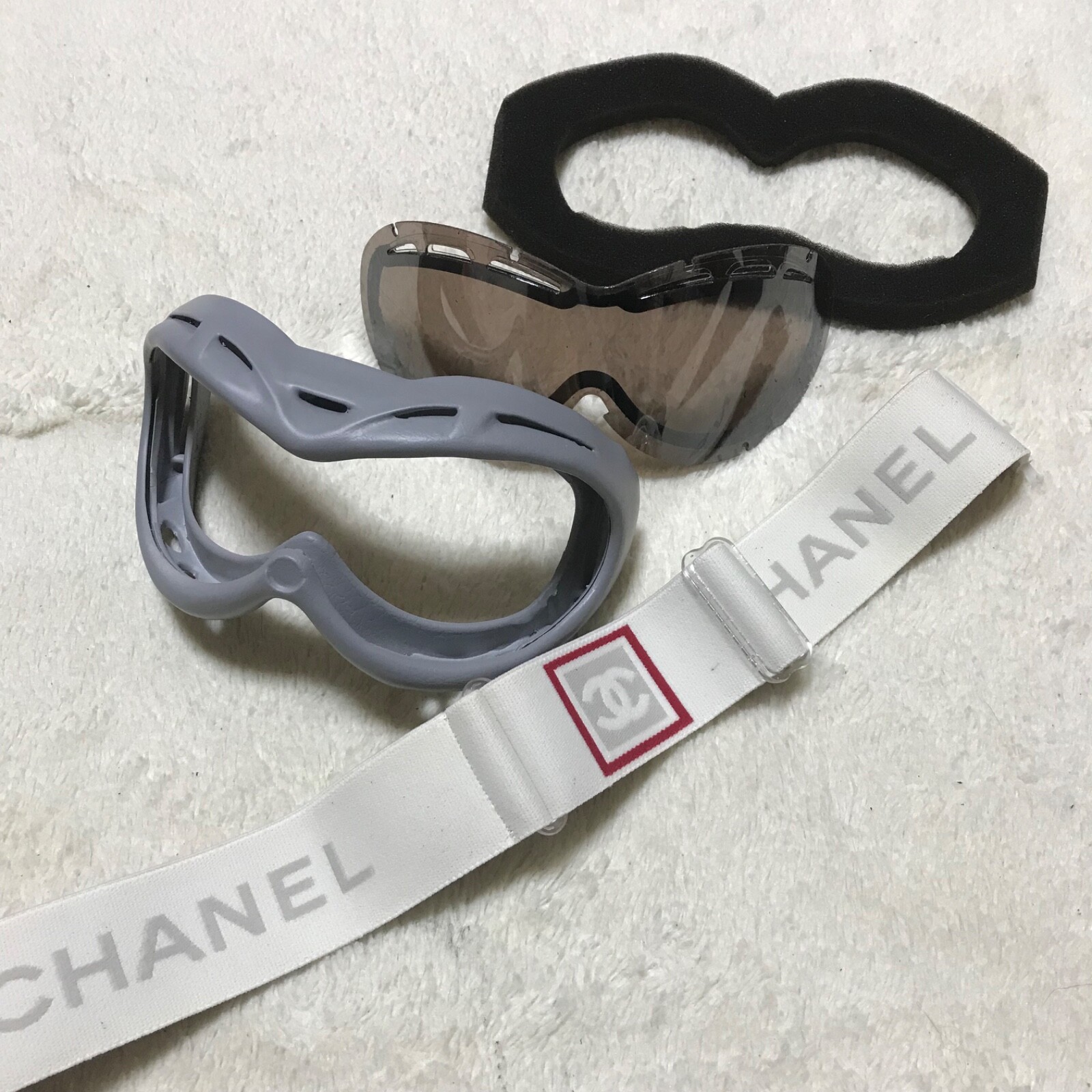 Very rare authentic Chanel ski snowboard goggle junk for