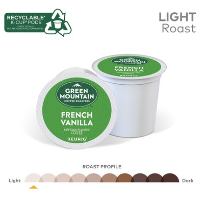 Green Mountain Coffee French Vanilla, Keurig K-Cup Pod, Light Roast, 96 Count