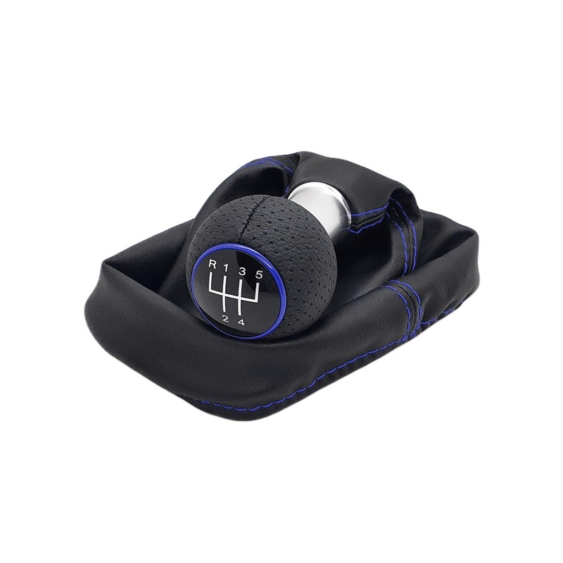 Schaltknauf Hebel 5-Gang Schaltsack Manschette Blau FÃ¼R Audi A3 8l Bj. 2000-2003