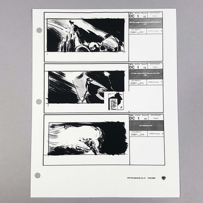 300 Production Used Storyboard, Child Spared at Chasm Cliff Edge, COA