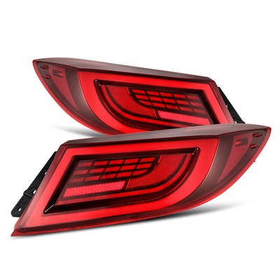 For 2021-24 Toyota GR86 Subaru BRZ AlphaRex LUXX LED Tail Lights Vivid Red Lens
