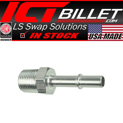 3/8" Quick Connect Male Fuel Hose to 1/2" NPT Adapter Fitting LS LS1 LS3 GM