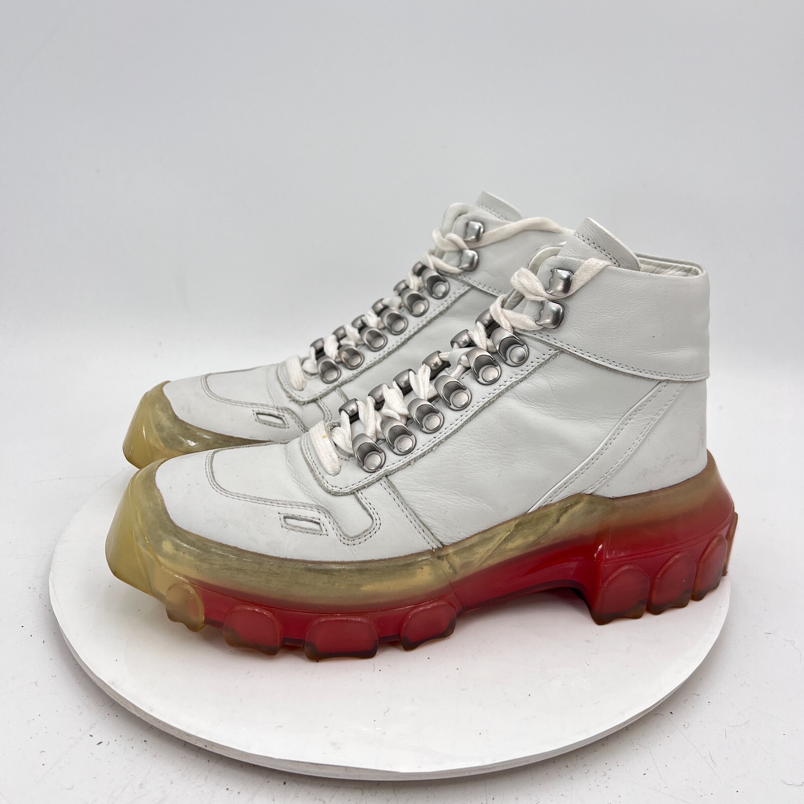 Rick Owens Tractor Women Size EU 37 US 7 White Leather