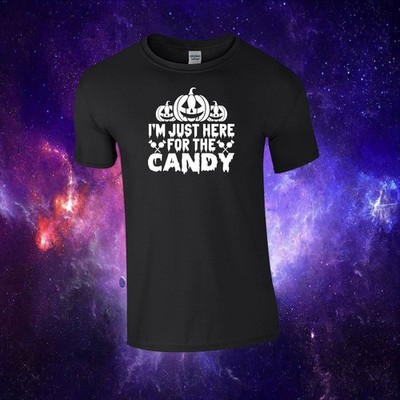 I'm Just Here For The Candy Funny Spooky Halloween Gift Kids/Adults Top T-shirt