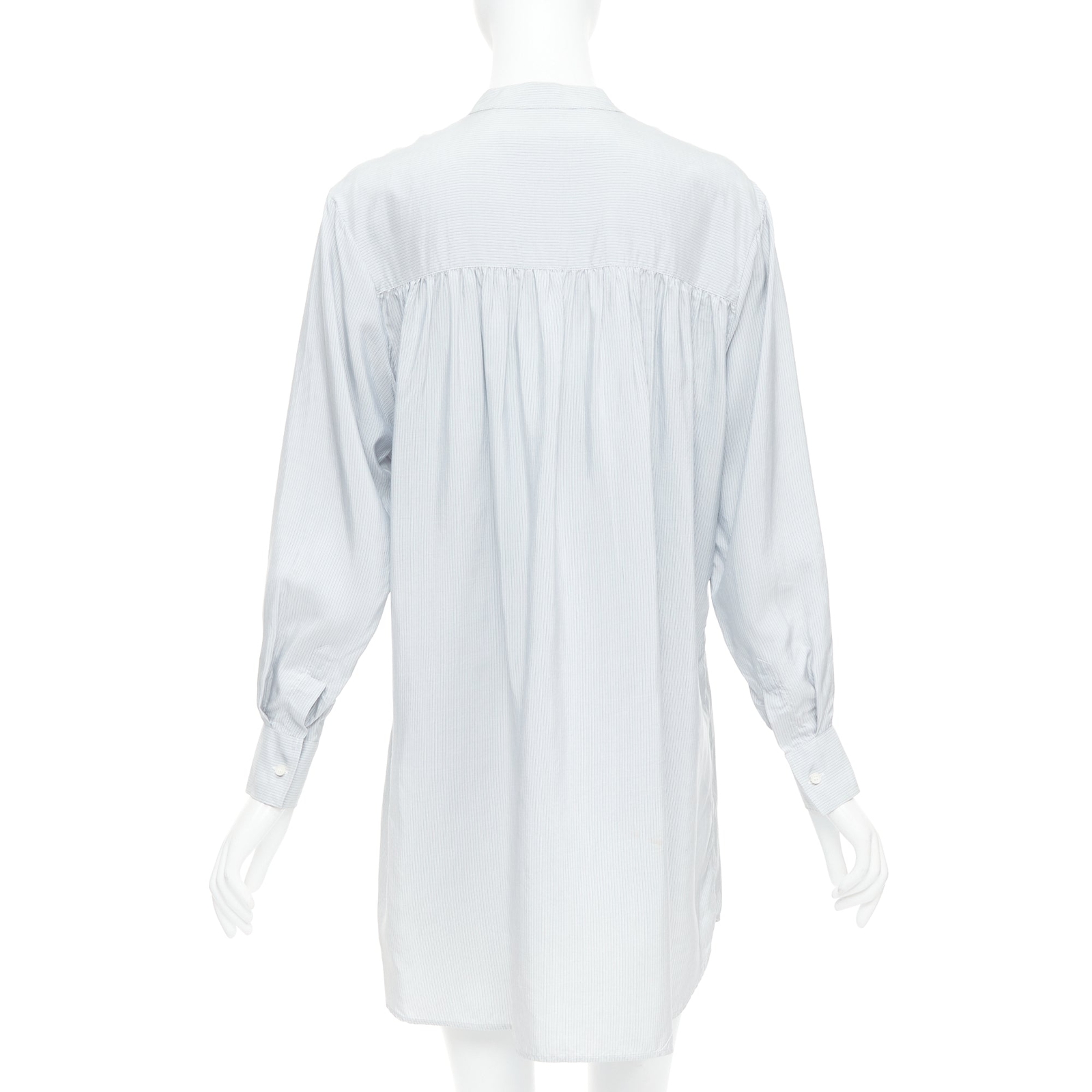CHRISTIAN DIOR blue 100% silk CD bee embroidery button down