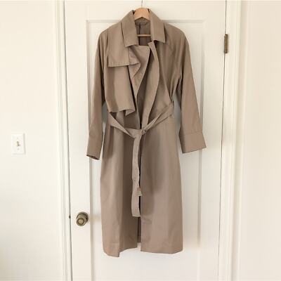 Pre-owned Cuyana Relaxed Trench Coat - Size Xl, Dune In Brown