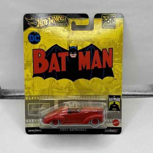 Hot Wheels Premium DC Comics Batman First Batmobile Red 1:64