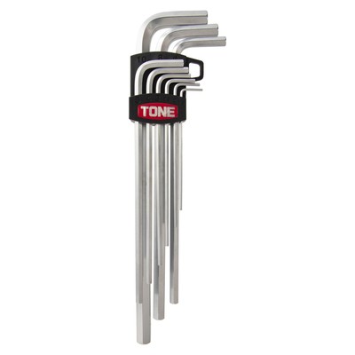 Tone Long Hex Key Wrench Set L-Type With Holder 9 Tools Japan AL900