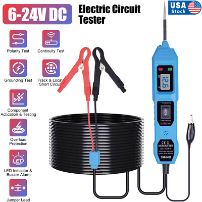 12V 24V Car Auto Electrical Power Circuit Tester Probe 2 Meter Diagnostic Tools