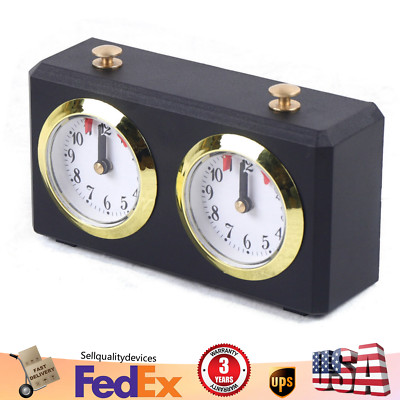 Table Metal International Chess Clock Mechanical Analog Count Up Down Timer Set