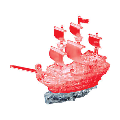 New - BePuzzled 3D Crystal Puzzle - Pirate Ship (Red): 101
