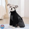 Fleece Dog Coat for Small Medium Dog,Pullover Pajamas Jumpsuit Bodysuit Puppy Coats with Legs, Pet Windproof Warm Cold Weather Jacket Full Body Vest Cozy Snowsuit Outfit Clothes (Black, S)