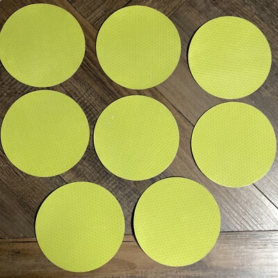 8 Round Circle 4'' Car Reflective Warning Safety Sticker Bumper Truck Motorcycle