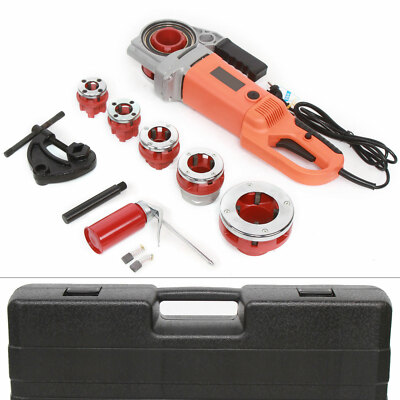 2300W Electric Pipe Threader Pipe Threading Machine 6 Dies 1/2-2'' HD Pipe Cutter