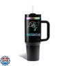 The Memory Company Officially Licensed NFL 40oz Iridescent Laser Etched Logo Tumbler with Handle, Double-Wall Vacuum Insulated Stainless Steel, Hot and Cold Drink Travel Cup, Leak-Proof Lid, Team Logo