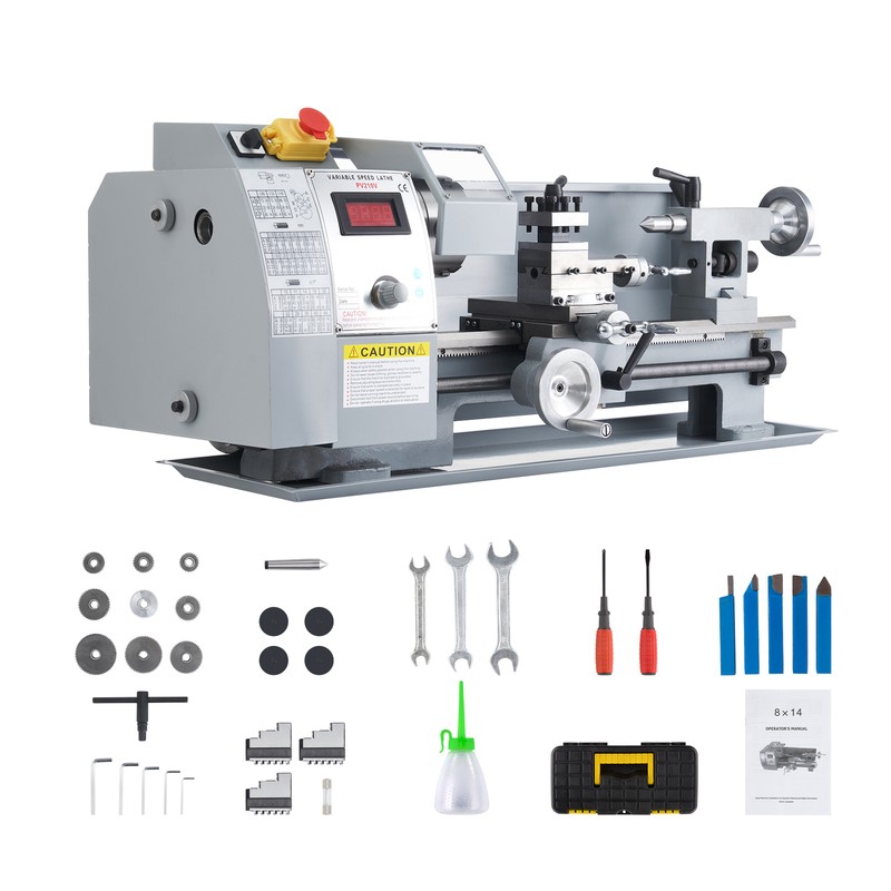 Mini Metal Lathe 8x14" Metalworking Machine Variable Speed 2