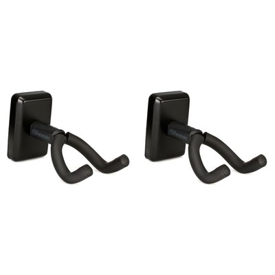 Gator Frameworks GFW-GTR-HNGRBLK 2-Pack Wall Mount Guitar Hanger - Black
