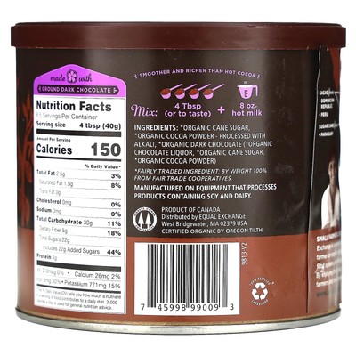 Organic Dark Hot Chocolate, 12 oz (340 g)