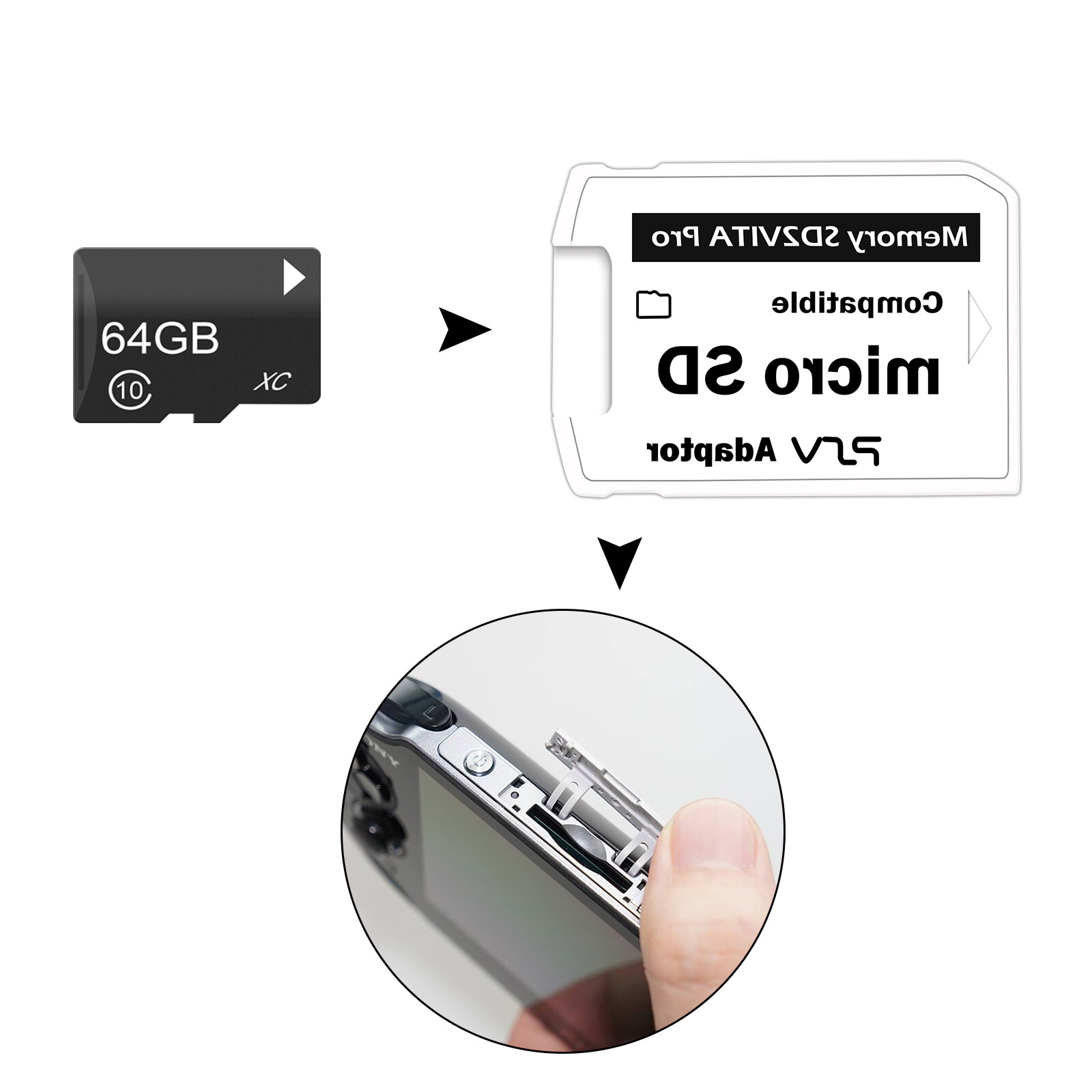 NEW V5.0 SD2VITA Micro SD Support TF Memory Card 32GB,64GB,128GB, 256GB 