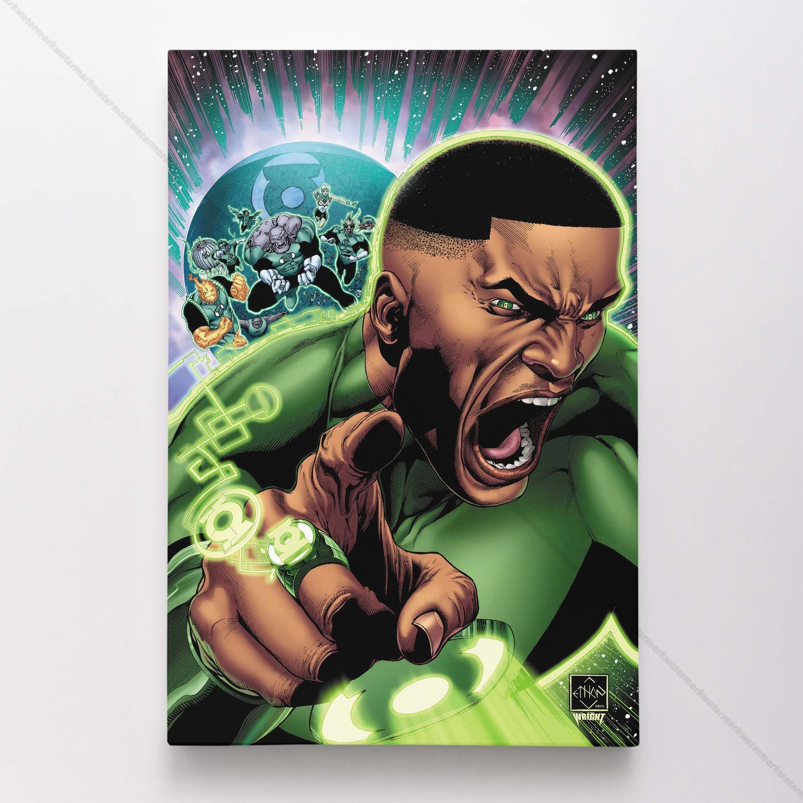 Green Latern Poster Canvas DC Comic Book Cover Art Print #24740
