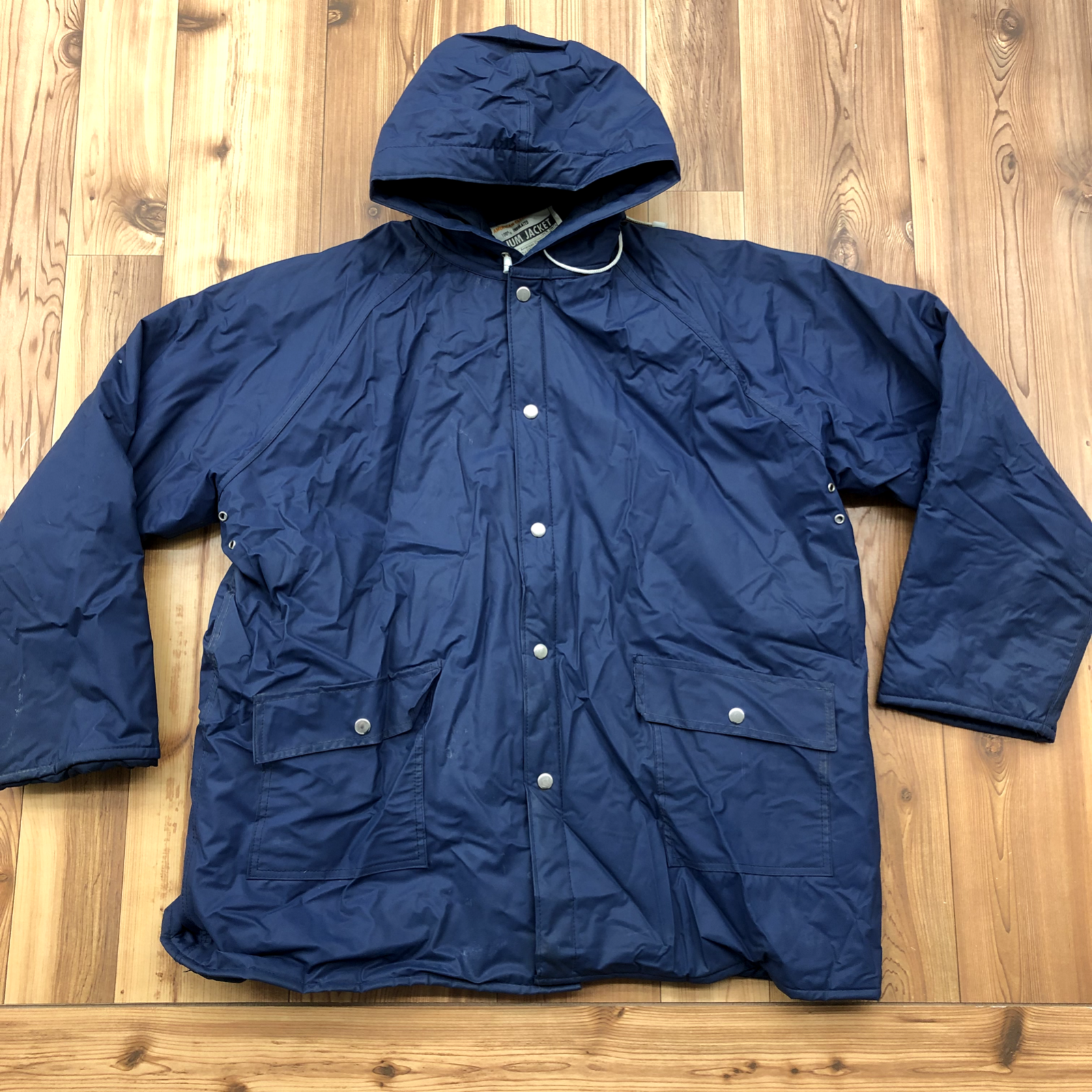 Usps hooded shop transparent vinyl windbreaker