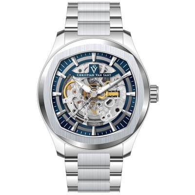 Pre-owned Christian Van Sant Men's Romeo Blue Dial Watch - Cv9506