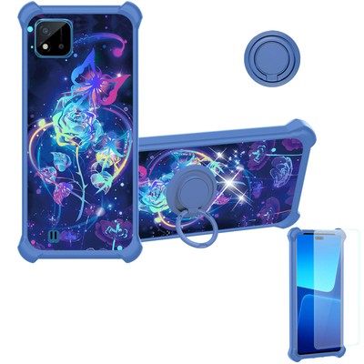for Realme C11 2021 Phone Case Cover Glass Screen Protector T1