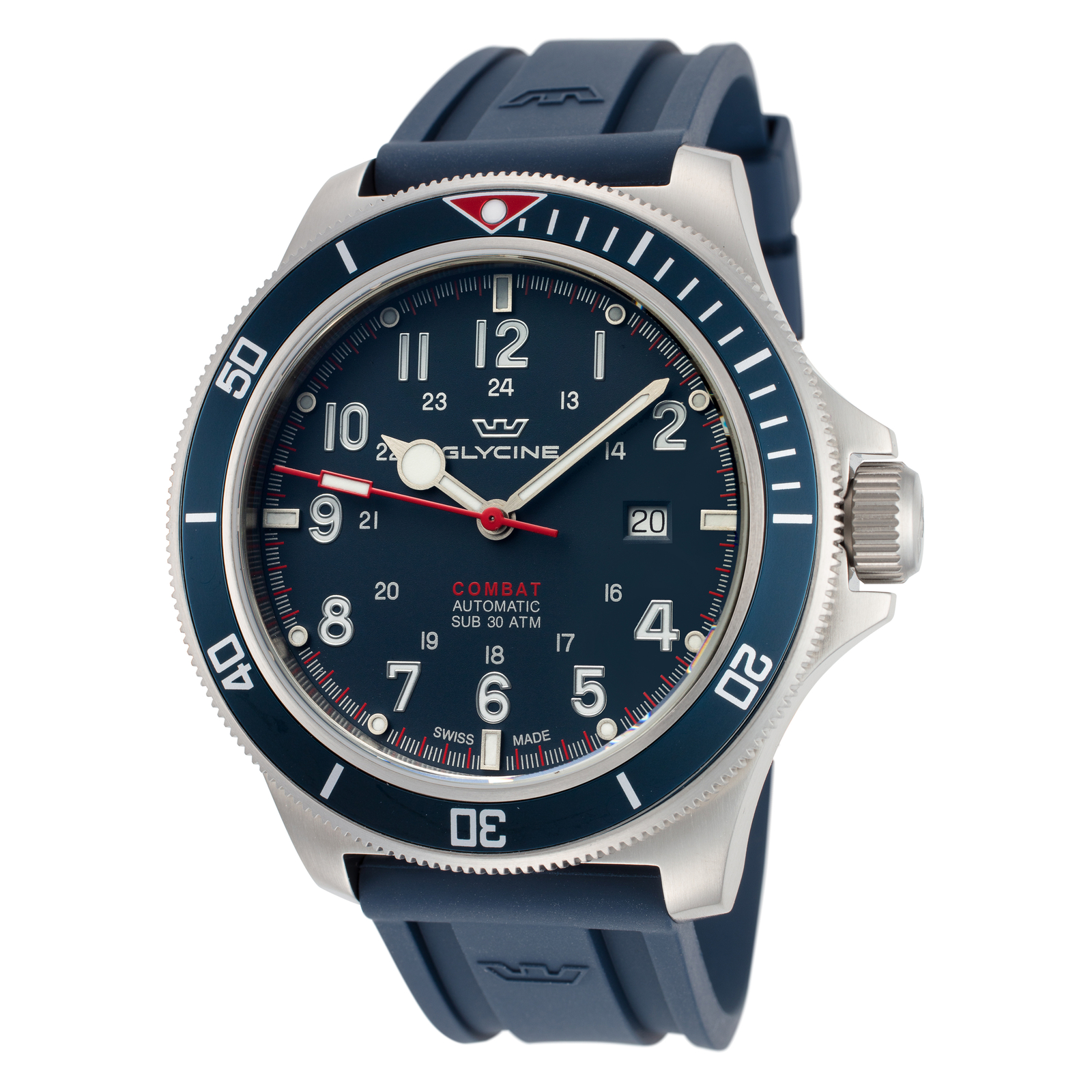 glycine combat stainless steel automatic men's watch