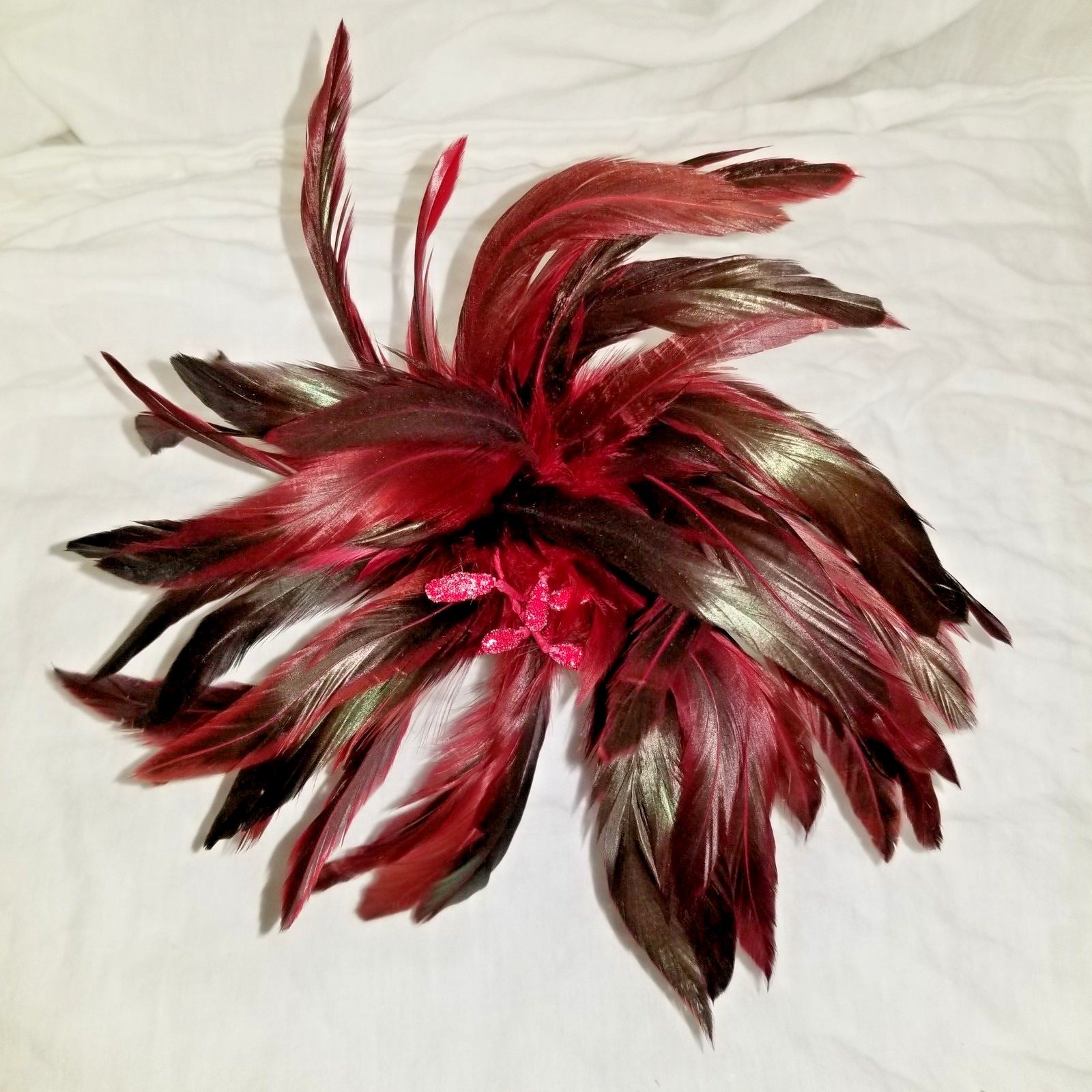 Hat Feather Flower Free Shipping Black Red Green Costume Cosplay Steampunk Quail