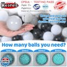 Heopeis Soft Plastic Ball Pit Balls, 100 200 500pcs Plastic Balls for Kids, Crush Proof Stress Balls for Baby Toddler Ball Pits Play Tent, Pool,Birthday Party Decoration