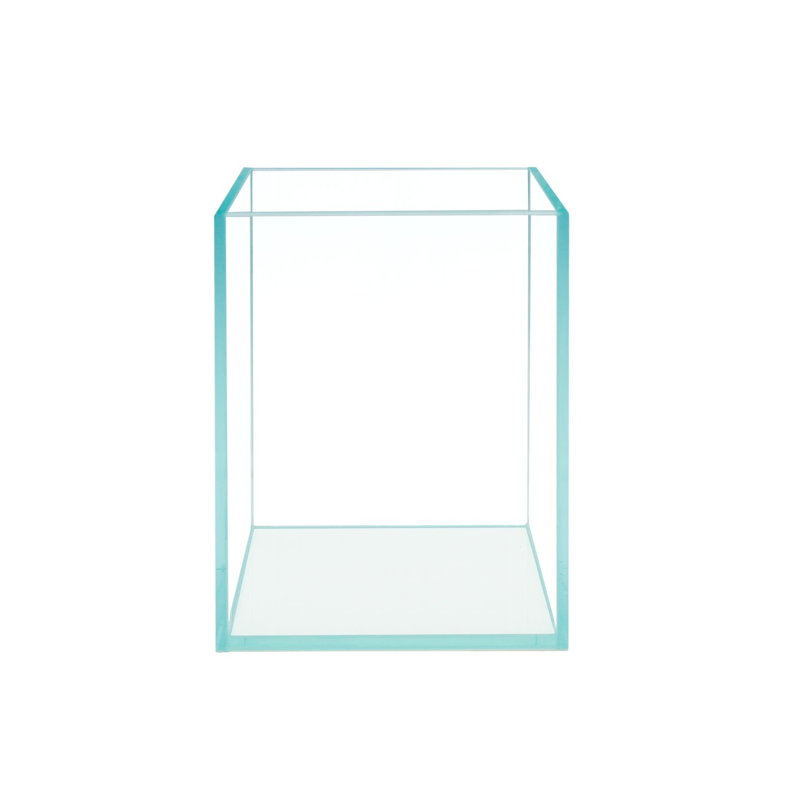 2.6 Gallon Tall Rimless Aquarium, Low iron Glass Tank, 20X20X25cm, w/Lid Options