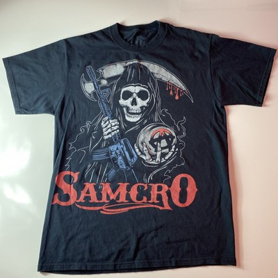 Sons Of Anarchy T-Shirt Medium Black Reaper SAMCRO  Graphic Tee GC