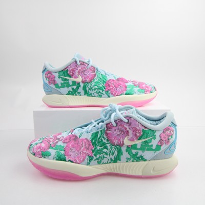 Nike Lebron Basketball Shoe Men's Light Blue/Floral New without Box